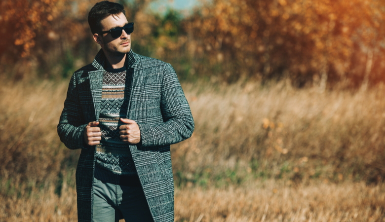 Men's Check Coat