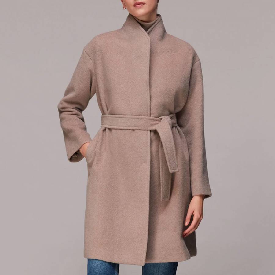 Oatmeal wool coat on sale
