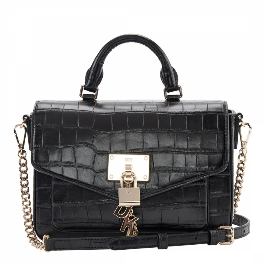 DKNY Black Gold Elissa Satchel Bag My Boutique